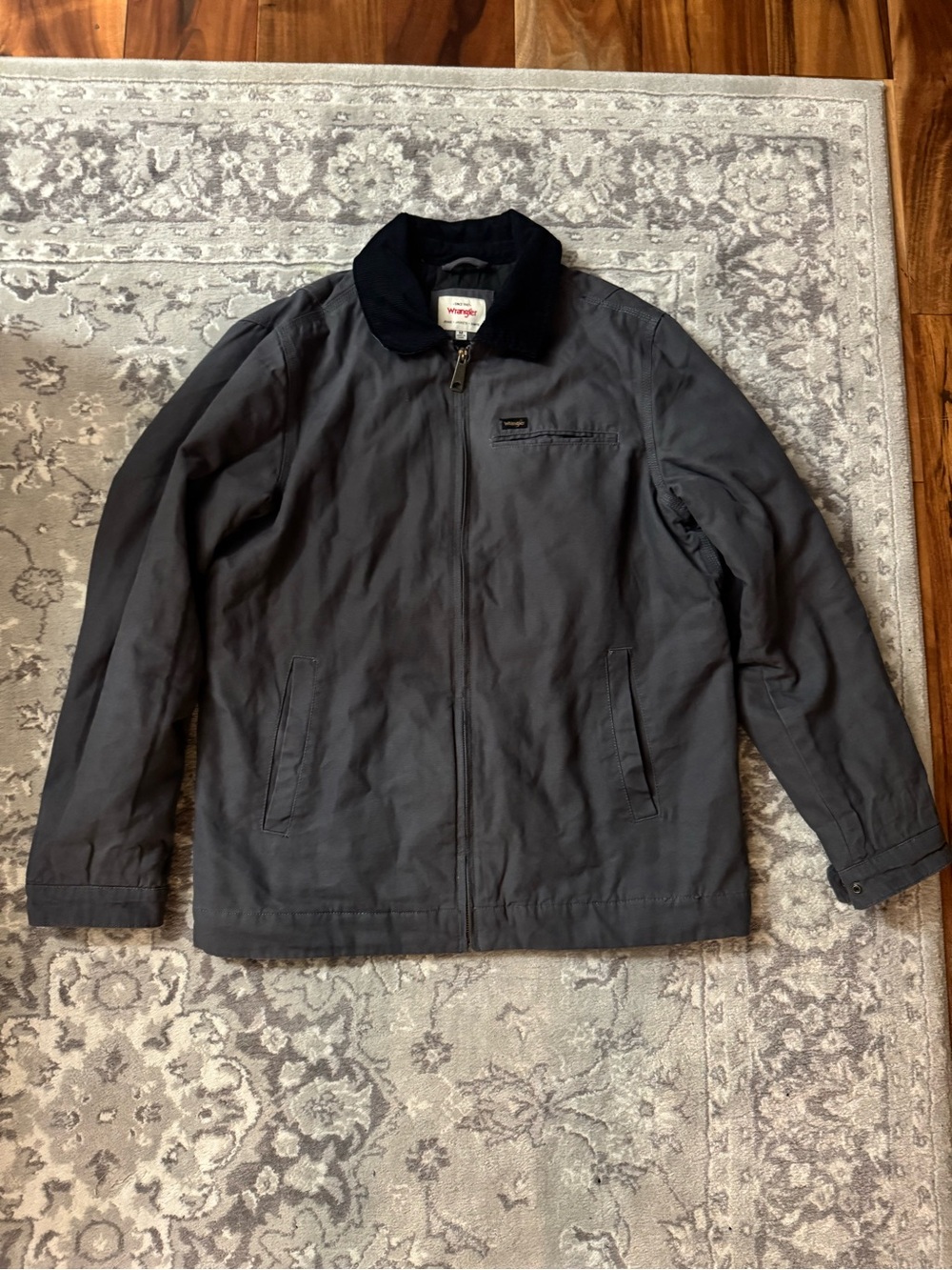 Wrangler Dark Gray Lightweight Jacket with Black Collar